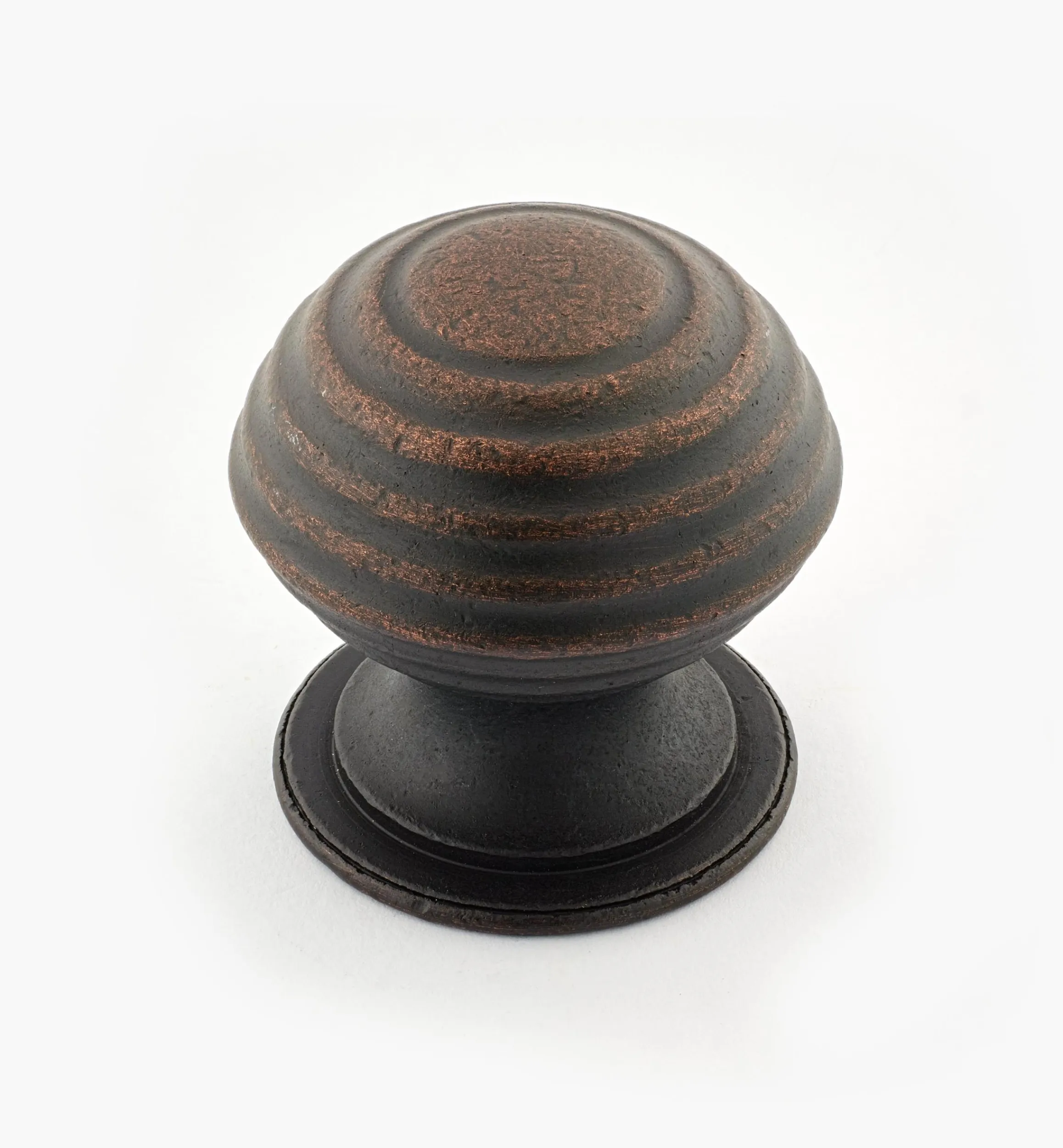 Lee Valley Knobs>Turned Brass Ridged Knobs