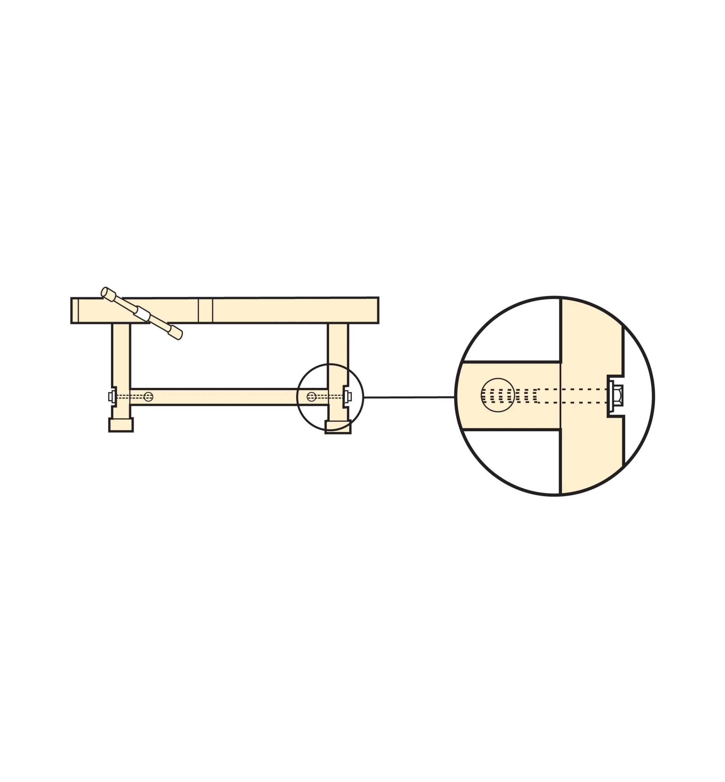 Lee Valley Knock-Down Hardware>Veritas 1/2-13 (6") Knock-Down Fasteners