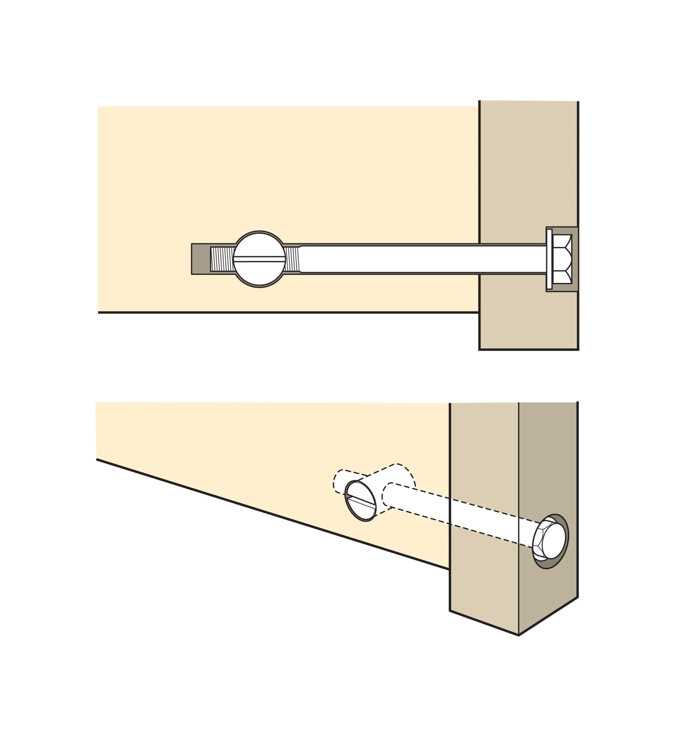 Lee Valley Knock-Down Hardware>Veritas 3/8-16 (5") Knock-Down Fasteners