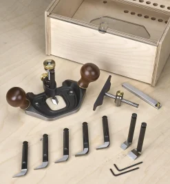 Lee Valley Routing>Veritas Large Router Plane, Box & Imperial Blades Set