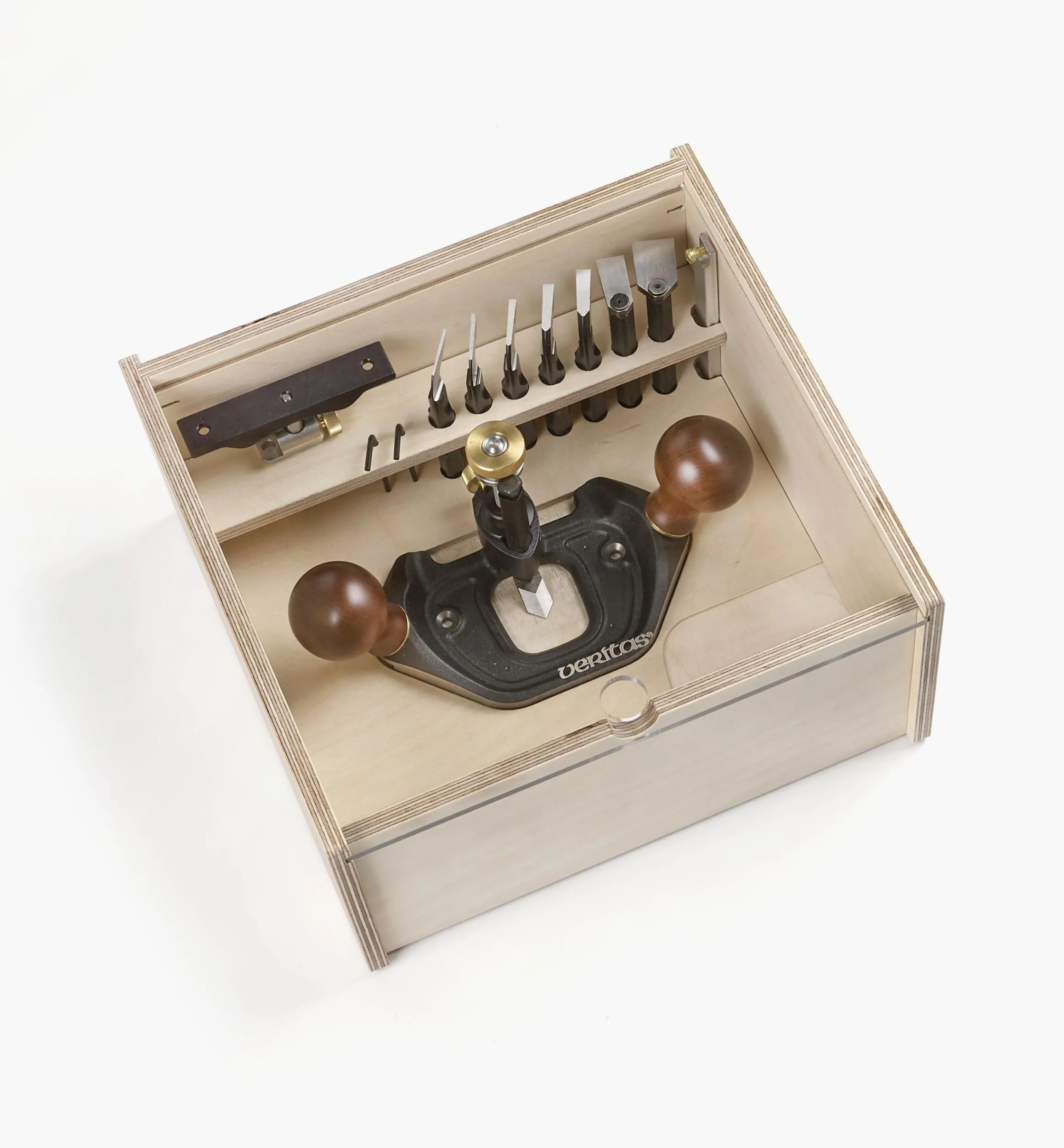 Lee Valley Routing>Veritas Large Router Plane, Box & Metric Blades Set