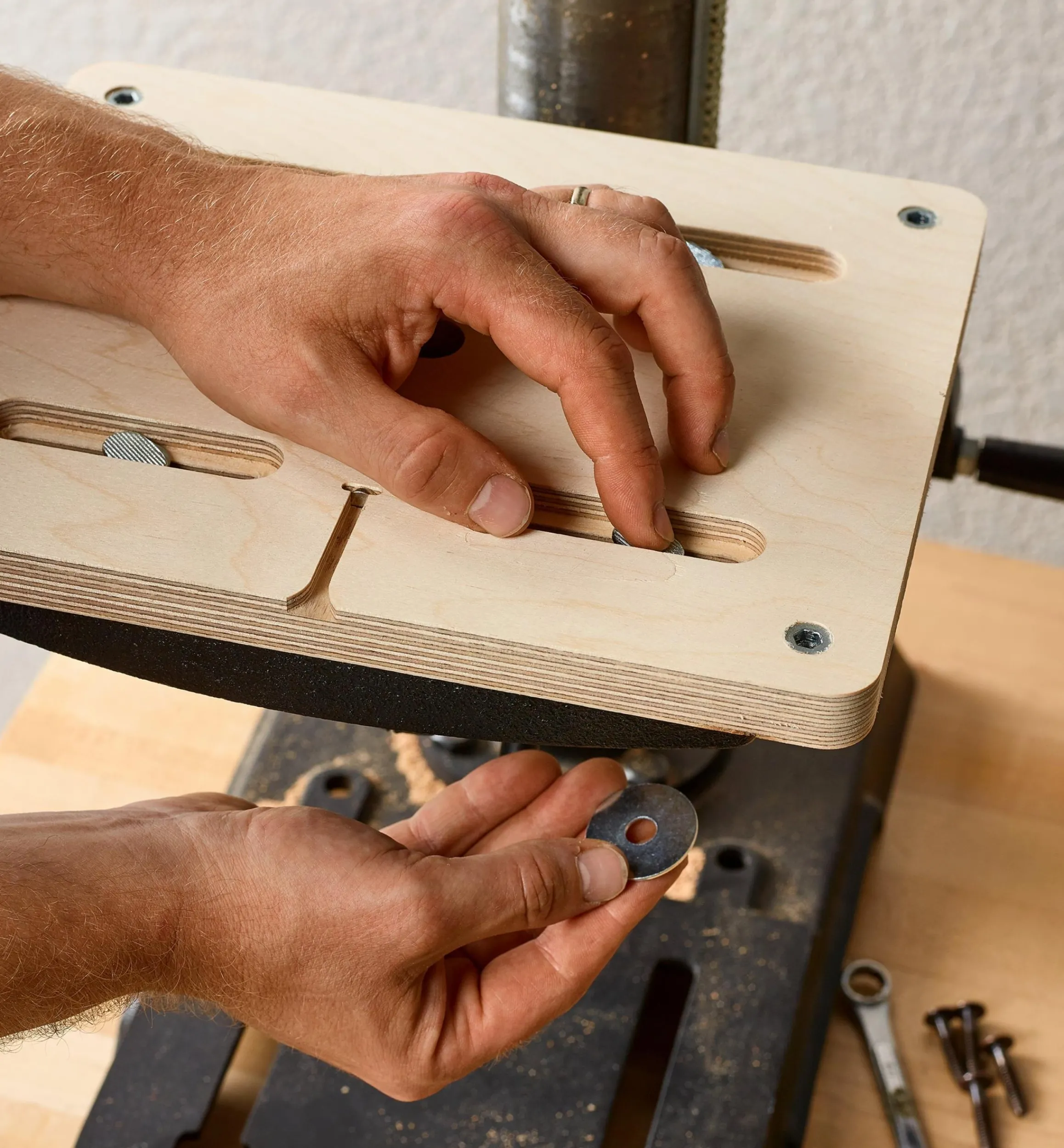 Lee Valley Power Tool Accessories>Veritas Small Drill-Press Table & Fence