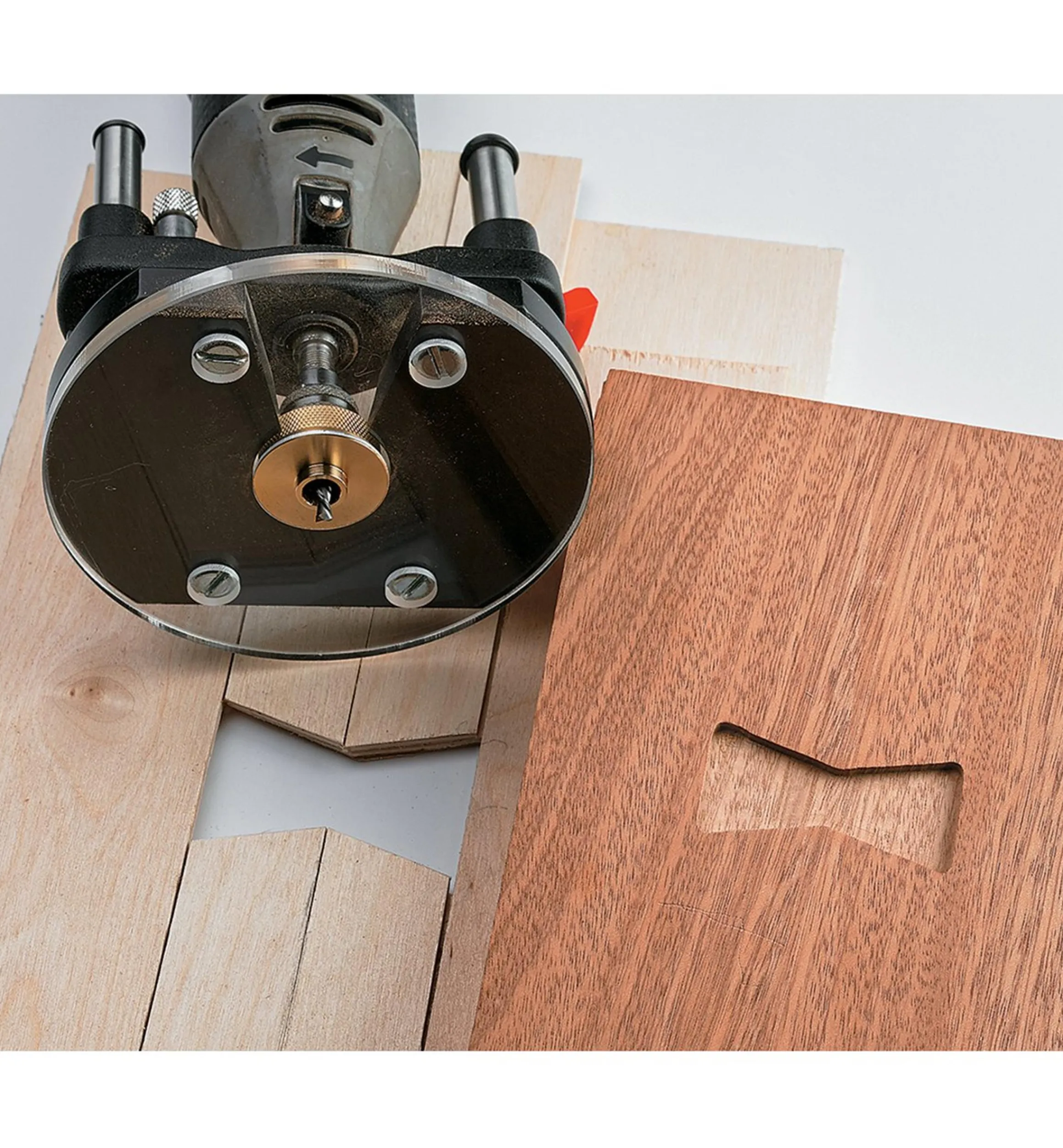 Lee Valley Routing>Veritas Template Bushings & Base Plate For Rotary Tool Plunge Base