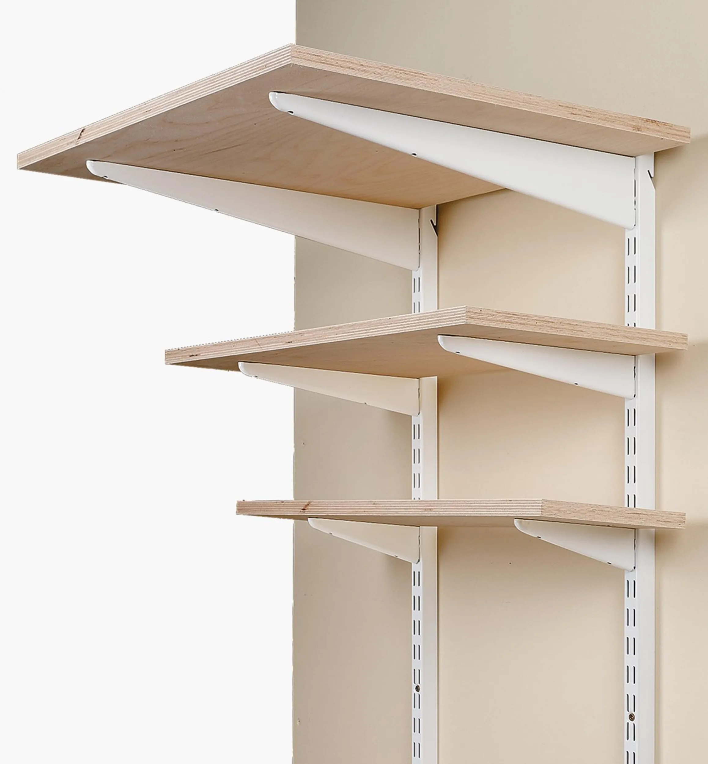 Lee Valley Storage Organization>Wall Standards For Heavy-Duty Powder-Coat Steel Shelving System